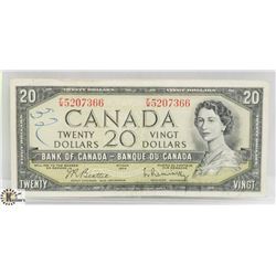 1954 CANADIAN $20 DOLLAR BILL