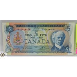 1972 $5 CANADIAN BILL
