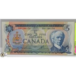 1972 $5 CANADIAN BILL