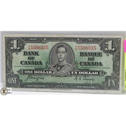 1937 $1 CANADIAN BILL