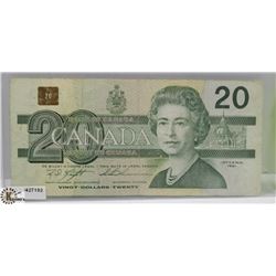 1991 $20 CANADIAN BILL