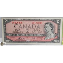 1954 $2 CANADIAN BILL