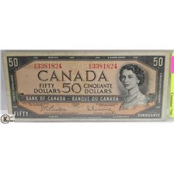 1954 $50 CANADIAN BILL