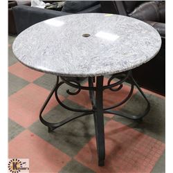 2-PC OUTDOOR TABLE SET - METAL BASE WITH