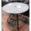 2-PC OUTDOOR TABLE SET - METAL BASE WITH