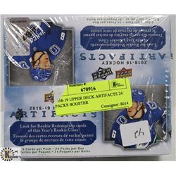 2018-19 UPPER DECK ARTIFACTS 24 PACKS BOOSTER