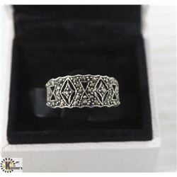 .925 STERLING SILVER MARCASITE RING -