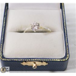 .925 STERLING SILVER SOLITAIRE RING WITH