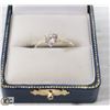 Image 1 : .925 STERLING SILVER SOLITAIRE RING WITH
