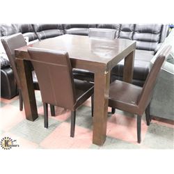 ESPRESSO SOLID WOOD BAR HEIGHT TABLE