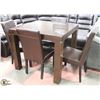 ESPRESSO SOLID WOOD BAR HEIGHT TABLE