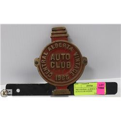 1965 CENTRAL ALBERTA VINTAGE AUTO CLUB LICENSE