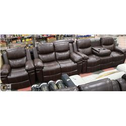 NEW NORWICH LEATHERETTE SOFA 78", LOVESEAT 58"