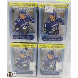 LOT OF FOUR 2018-19 UPPER DECK ARTIFACTS 7 PACK