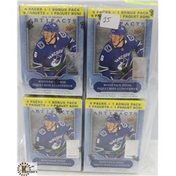 LOT OF FOUR 2018-19 UPPER DECK ARTIFACTS 7 PACK