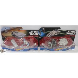 LOT OF 2 HOTWHEELS STAR WARS DIE CAST COLLECTIBLE
