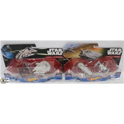 LOT OF 2 HOTWHEELS STAR WARS DIE CAST COLLECTIBLE