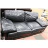 Image 1 : "ITALSOFA" BRAND BLACK LEATHER OVERSIZE