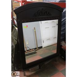 LARGE DECORATIVE DARK WOOD FRAMED