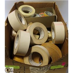 BOX OF MIXED ROLLS OF TAPE
