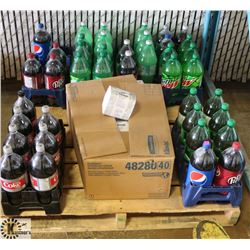 PALLET OF POP AND NAPKINS