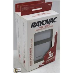 2 RAYOVAC 6000 MAH POWER BANKS / PHONE CHARGERS