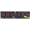 Image 1 : PAIR OF MATCHING ALBERTA 1973 LICENSE PLATES