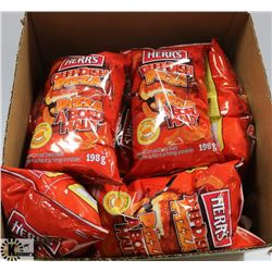 BOX OF HERRS DEEP DISH PIZZA CHEESE SNACKS