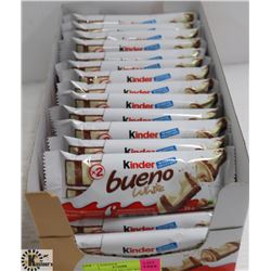 BOX OF KINDER BEUNO WHITE CHOCOLATE BARS