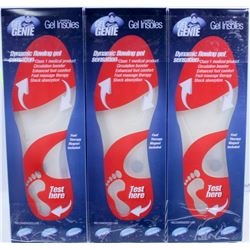 LOT OF 3 GEL GENIE GEL INSOLES LADIES SIZE 5 - 8.5