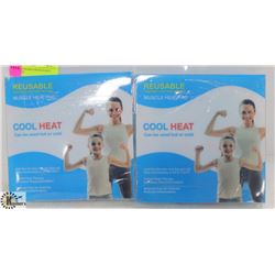 PAIR OF REUSABLE MUSCLE HOT / COLD PADS