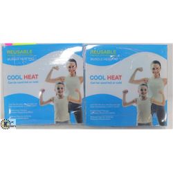 PAIR OF REUSABLE MUSCLE HOT / COLD PADS