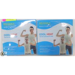 PAIR OF REUSABLE MUSCLE HOT / COLD PADS