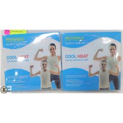 PAIR OF REUSABLE MUSCLE HOT / COLD PADS