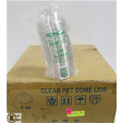 BOX OF D98 CLEAR DOME LIDS