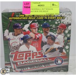TOPPS BASEBALL 2017 SEALED HOLIDAY BOX ONE RELIC