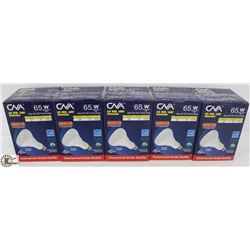 PACK OF 5 LED BR30 65 WATT DIMMABLE BULBS