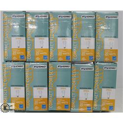 10 PACK OF PRO SERIES SPIRAL COMPACT FLUORESCENT