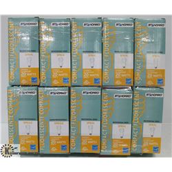 10 PACK OF PRO SERIES SPIRAL COMPACT FLUORESCENT