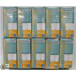 10 PACK OF PRO SERIES SPIRAL COMPACT FLUORESCENT