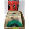 Image 1 : BOX OF VINTAGE 45RPM RECORDS