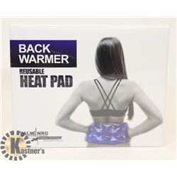 NEW PALM NRG REUSABLE BACK WARMER HEAT PAD