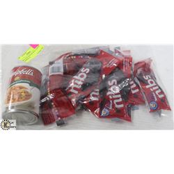 BAG OF BLACK NIBS WITH 1 CAN OF CAMPBELLS