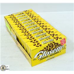 CASE WITH 12 PACKS OF GLOSSETTE PEANUTS