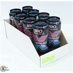 LOT OF 8 ROCKSTAR BLUE RAZ ENERGY DRINKS