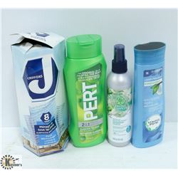 BAG WITH J-CLOTHES, PERT SHAMPOO, CONDITIONER
