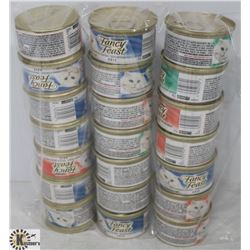 BAG OF 21 FANCY FEAST ASSORTED WET CAT FOOD