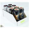 Image 1 : BOX OF 8 ROCKSTAR REGULAR & PURE ZERO ENERGY