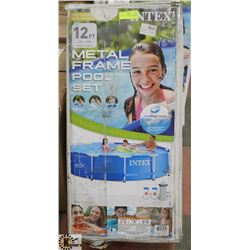 INTEX 12 FOOT METAL FRAME POOL - STORE RETURNS