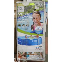 INTEX 12 FOOT METAL FRAME POOL - STORE RETURNS